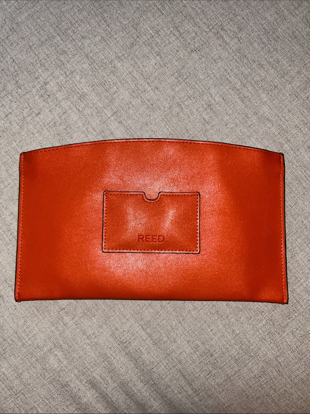 Brand New Reed by Reed Krakoff Orange Leather Envelope Clutch
